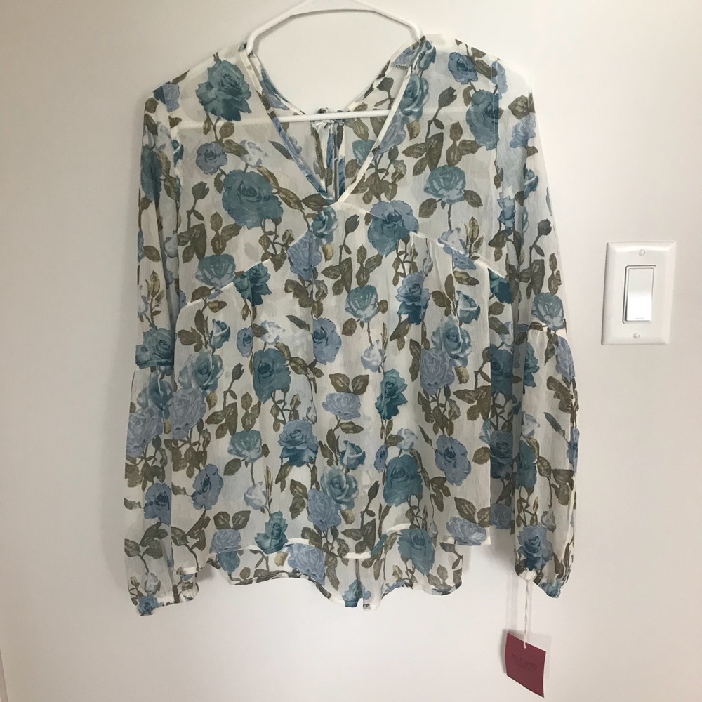 Target tie back blouse shirt